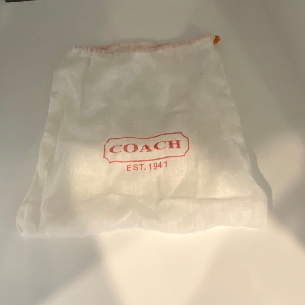 Coach white jewelry accessory dust bag